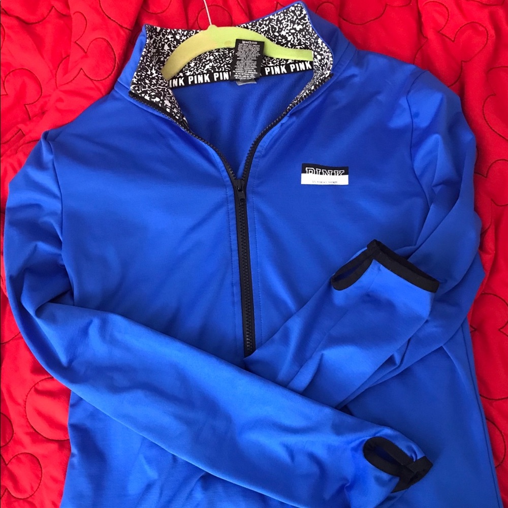 PINK sport blue quarter zip